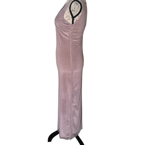 NWT Zara Romantic Pink Velvet Tulle Midi Dress, Size XXS-XS - Picture 9 of 10